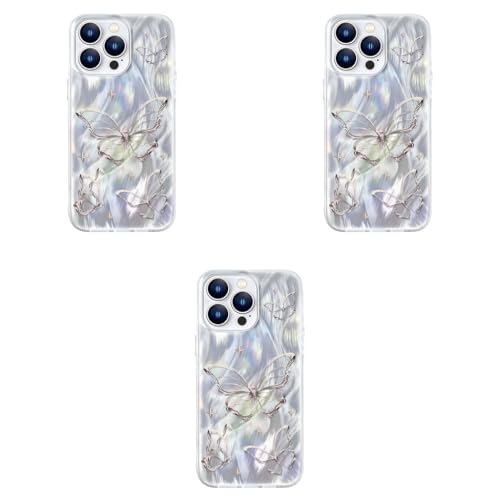 ZORBES® Case for iPhone 16 Pro Max Glittering Silver Butterfly Graphic Soft Slim Shockproof TPU Protection Back Cover for Women Girls 3PCS ZORBES® Case for iPhone 16 Pro Max Glittering Silver Butterfly Graphic Soft Slim Shockproof TPU Protection Back Cover for Women Girls 3PCS